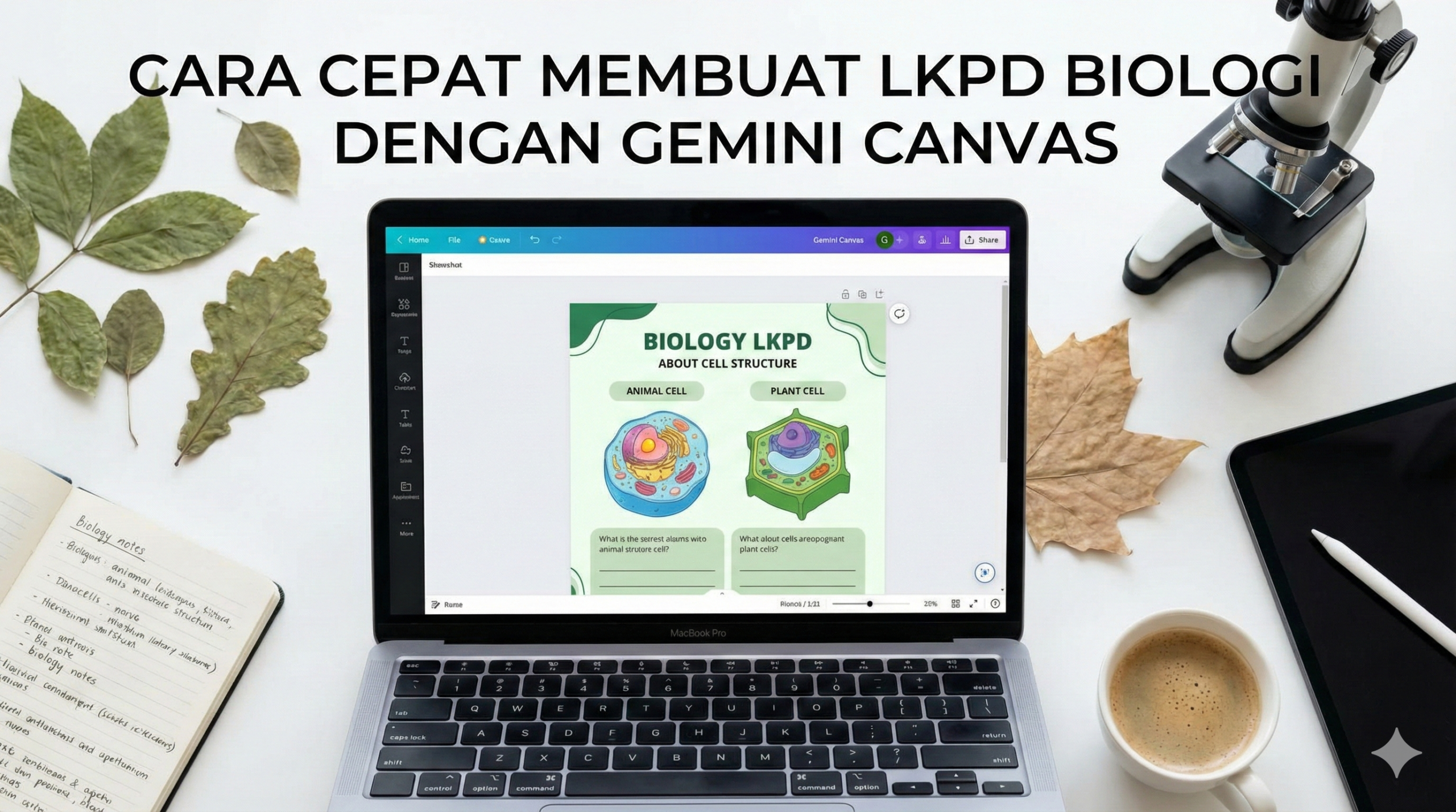 Cara Cepat Membuat LKPD Biologi dengan Gemini Canvas